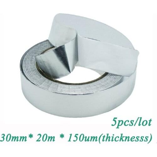 5pcs/lot Temp Resistant adhesive tape Shielding Tape Aluminum Foil tape 30mm*20m*0.15mm