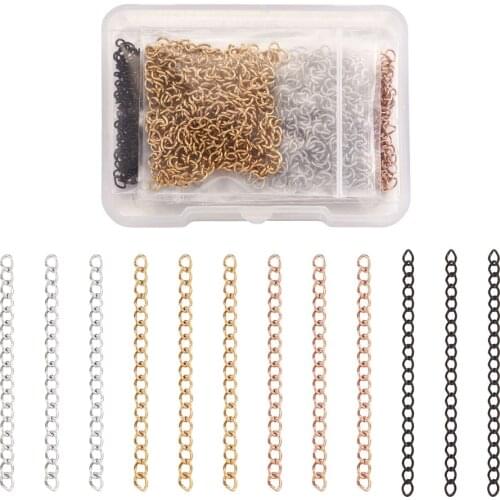 800pcs/Box 304 Stainless Steel Chain Extenders For DIY Bracelet Necklace Making Connector Links Accessories