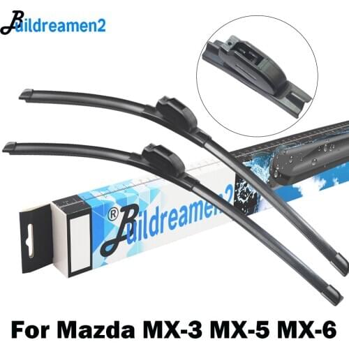 Buildreamen2 For Mazda MX-3 MX-5 MX-6 Car Accessories Wiper Blade Rubber Windshield Wiper