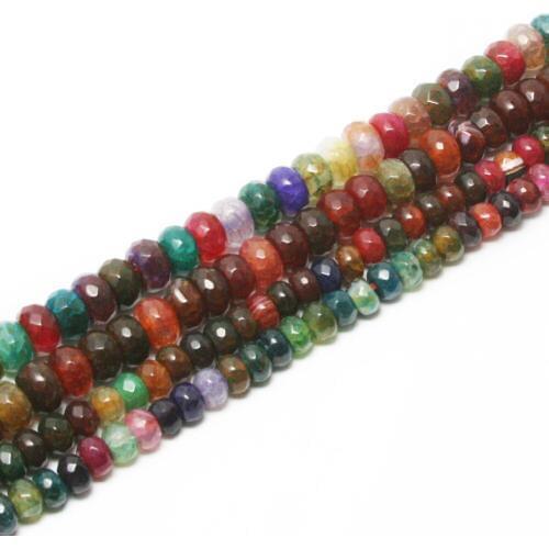 Hot Sale Style Natural Dyed Gem Faceted Stone Beads 4*6mm Faceted Beads For DIY Fashion Charms Jewelry Making