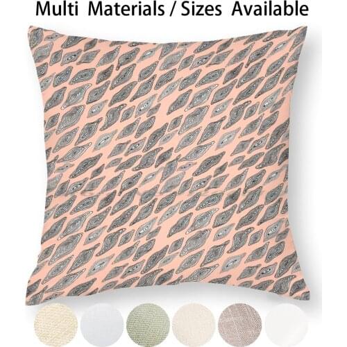 Flesh Pattern By Larissa Borror Pillow Case Throw Pillow Cover Cotton Linen Flax Traditional Eyes Photoshop Flesh Creepy Ink