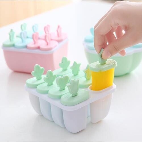 Lolly Mould Tray Pan Kitchen 6 Cell Frozen Ice Cube Molds Popsicle Maker DIY Ice Cream Tools Cooking Tools
