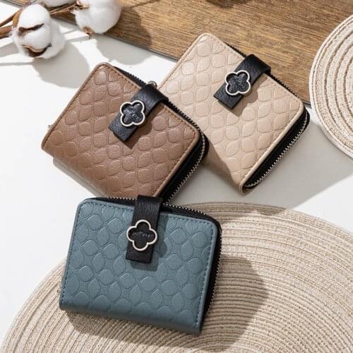 Prettyzys Women Wallets Short Lady Zipper Hasp Coin Purse Vintage Girls Clutch Cards Holder Wallet Billfold Purse