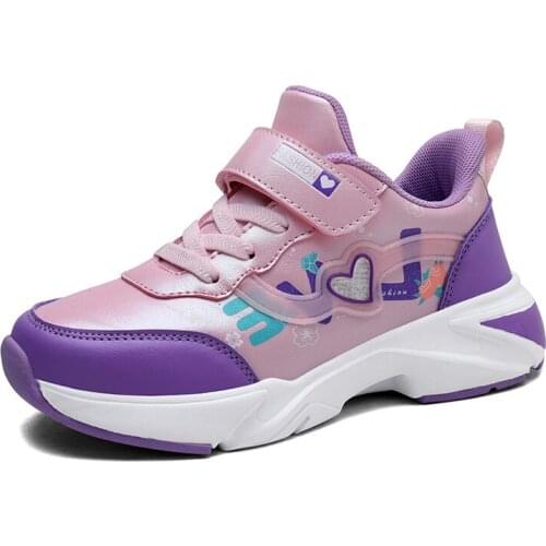 Kids Shoes For Girls Sneakers Children Casual Shoes Kids Sneakers Girls Shoes Leather Love Heart Fashion chaussure enfant fille