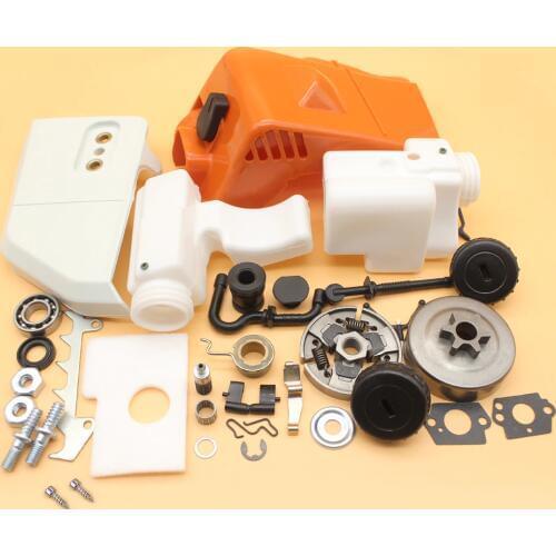 Top Cylinder Sprocket Cover Clutch Drum Fuel Oil Tank Kit For STIHL MS170 MS180 017 018 MS 180 170 Chainsaw Replacement Parts