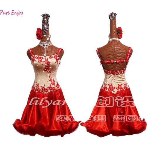 Latin Dance Dresses For Women Shiny Rhinestone Backless Tango Salsa Ballroom Compete Latin Dance Costumes