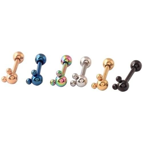 Mini Mickey Ear Studs Helix Piercing Earring Conch Rook Cartilage Tiny Tragus Helix Tragus Earring Piercing Sexy Jewellry