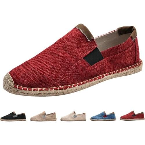 Mens Shoes Casual Male Breathable Canvas Shoes Men Chinese Fashion 2021 Soft Slip On Espadrilles For Men Loafers