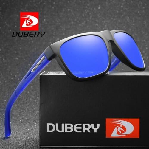 DUBERY 2019 Brand Design Polarized Sunglasses Men Driver Shades Male Sun Glasses For Men Summer Mirror Square Oculos UV400 187