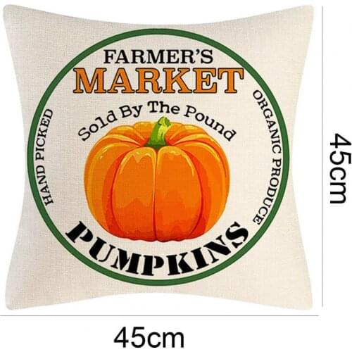 Pillow Cover Halloween Pumpkin Print Bedding Supplies Polyester Decorative Pillow Cushion Case Bedroom