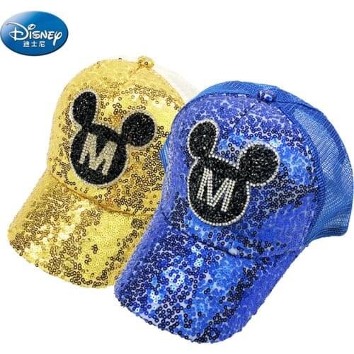 Disney New Spring Autumn Mickey Mouse Cartoon Cotton Baseball Mesh Caps Baby Boys Girls Childrens Kids Sun Hats Snapback Hats