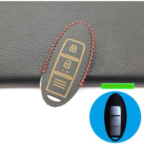 New Styles Leather Car Key Cover Case For Nissan Teana X-Trail Qashqai Livina Sylphy Tiida Sunny March Murano Geniss Juke Almera