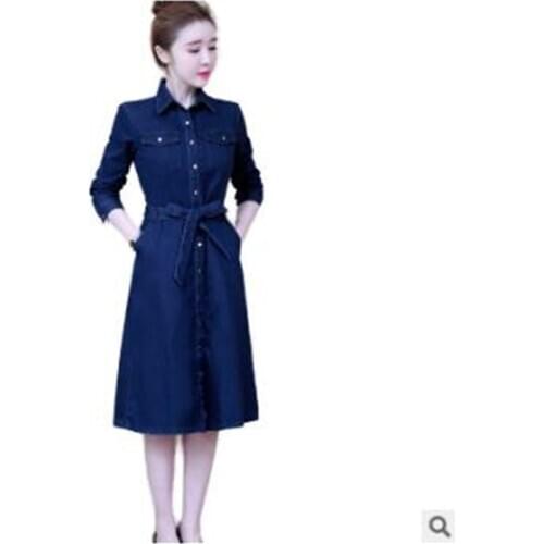 RTYFVH Fashion Denim Dresses