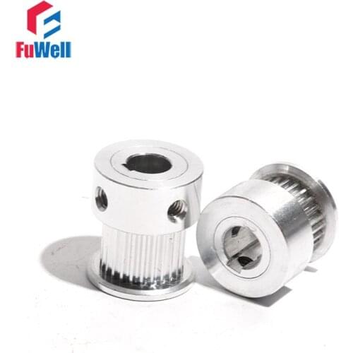 S2M-24T AF Timing Pulley with Keyway S2M 24Teeth Transmission Belt Pulley 7mm/11mm Belt Width 8/10mm Bore Synchronous Pulley