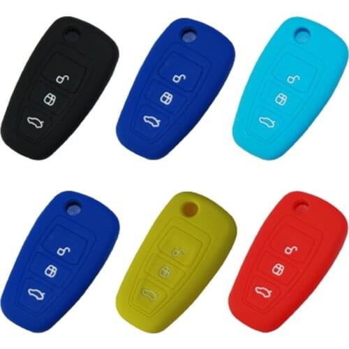 3 Button for Ford Ranger C-Max S-Max Focus Galaxy Mondeo Transit Tourneo Custom Silicone Car Remote Key Fob Cover Case