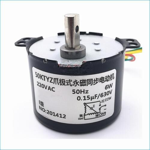 220V AC permanent magnet synchronous electric motor,50KTYZ micro low speed ac motor Forward reverse controllable