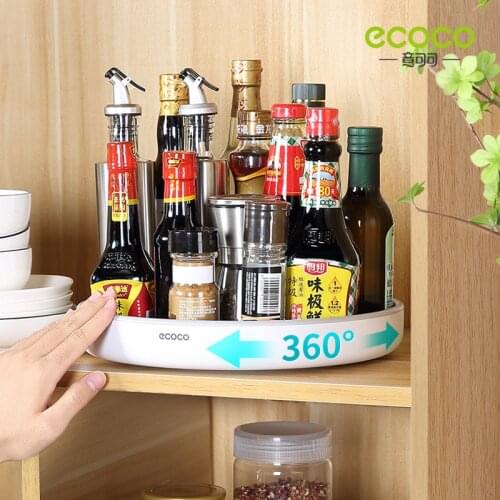 360° Rotating Storage Rack Multifunctional Seasoning Organizer Shelf Oilproof Non-slip Kitchen supplies Holder For Home