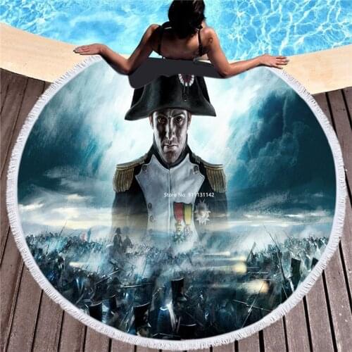 Hot Movie 3D Digital Printing Microfiber Beach Towel Outdoor Sports Swimming Fast Drying Absorbent Round Beach Towel