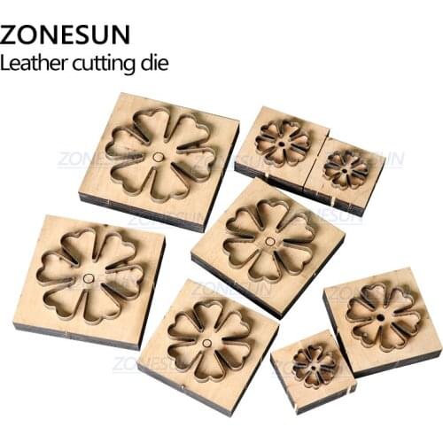 ZONESUN Flower Leather Cutting Die DIY Cut Out Leather Decoration Wood Template Punching Die Cuts Steel Rule Die
