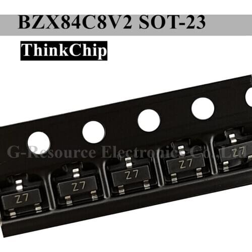100pcs) BZX84C8V2 SOT-23 SMD Voltage Stabilized Diode 8.2V (Marking Z7)