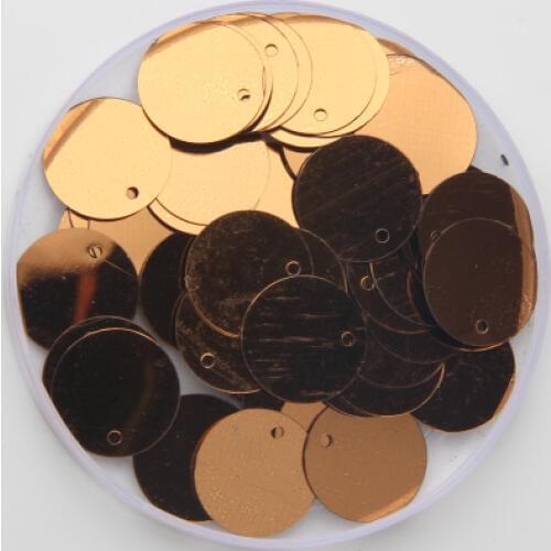 1000pcs/lot 12mm Large Round Sequins PVC Flat Round Sewing Embellishment DIY With Side Hole Craft Accessory Brown Confetti