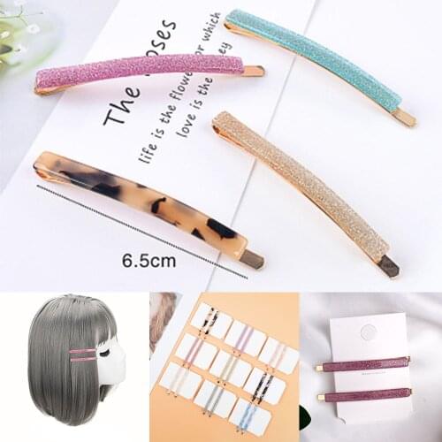 2pcs/Set Fashion Women Metal Acetate Hair Pin Clip Leopard Hair Clip Geometric Hairpins Hairgrips Hair Accessories