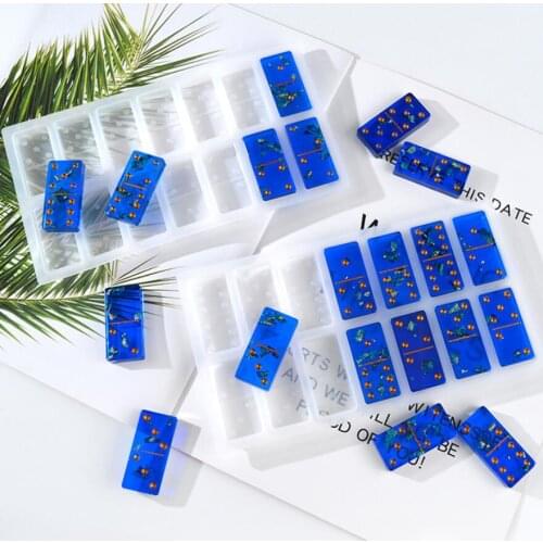 2pcs/Set Pai Gow Domino Resin Silicone Mold For DIY Crystal Epoxy Resin Mold Mirror Effect Casting Mold Game Resin Art