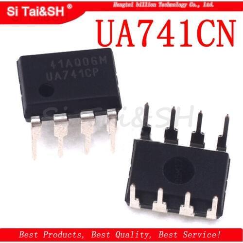 20PCS DIP8 IC UA741CN UA741CP UA741 OP Amp LM741 741 TI IC OPAMP GP 1MHZ Original