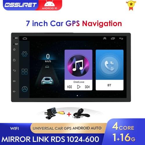 4Core Android10 RDS Car Multimedia Auto Radio Player Universal Stereo Video 2 Din Head Unit Autoradio WIFI Mirror Link BT Camera