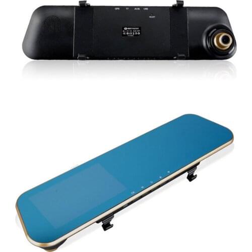 1080P Full HD Car Dvr Camera Auto 4.3 Inch Rearview Mirror Dash Digital Video Recorder Dual Lens Registratory Camcorder
