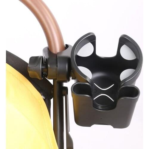 28EC Baby Stroller Cup Holder 2 In 1 Bottle Rack Bike Wheelchair Universal Cup Holder