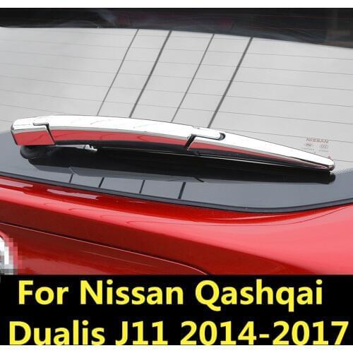 For Nissan Qashqai Dualis J11 2014-2017 ABS Chrome Plated Rear Wiper Cover car-styling car Window Wiper Decoration Sequins