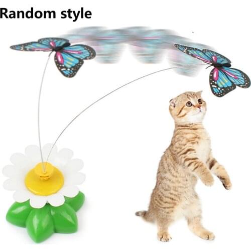Electric Cat Toy Rotating Flying Bird Funny Butterfly Interactive Toy Exercise Kitten Toy for Pet Cats