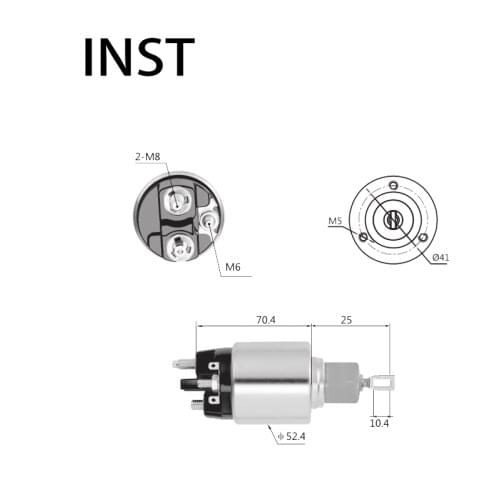 ELECTROMAGNETIC SWTICH SOLENOID FOR 12V 1.1KW 6691142 SSB6837FH 5381 2339305013 2339305026 2339305043 2339305047