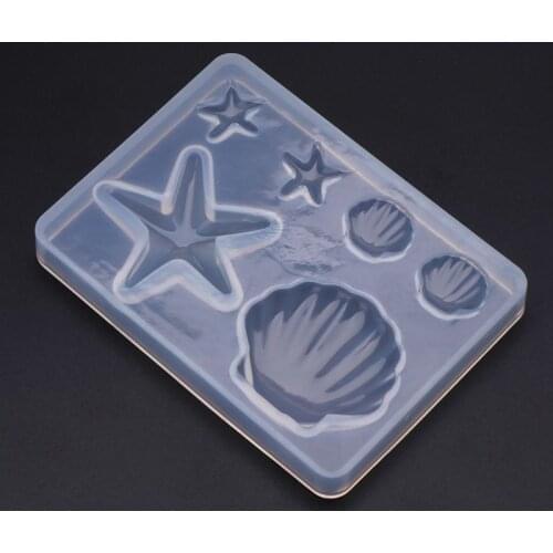 Silicone Mold Sea Shell Starfish DIY Epoxy Resin Jewelry Making Pendant Cake Decoration Mirror Crystal Handmade Crafts Gifts