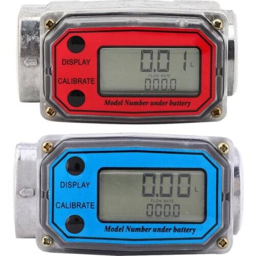 15-120L/Min 1inch NPT LED Digital Turbine Flowmeter Kerosene Gasoline Diesel Fuel Liquid Flow Meter Flow Totameter Sensor Meter