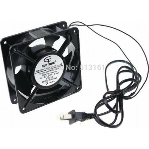 Gdstime 120mm AC 220V 240V 12cm 120x120x38mm Axial Cooling Fan