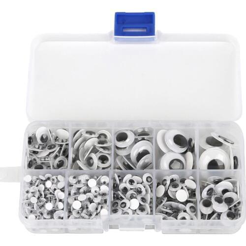 4-24MM Mixed Googly Eyes DIY Craft Supplies Self-adhesive Wiggly Eyeballs Children Hand Scrapbooking Arts Decor Eyes For Toys
