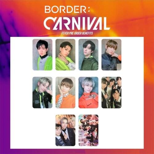 KPOP ENHYPEN BORDER: CARNIVAL FEVER Small Cards Weverse Photocard JUNGWON HEESEUNG JAKE Postcard Fans Collection 10PCA/SET M35