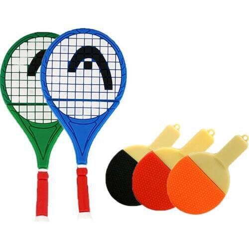 Mini Racket Pen Drive Cartoon USB Flash Drive 4GB 8GB 16GB 32GB 64GB 128GB Bulk Tennis Racket Flash Memory Stick Pendrive Gift