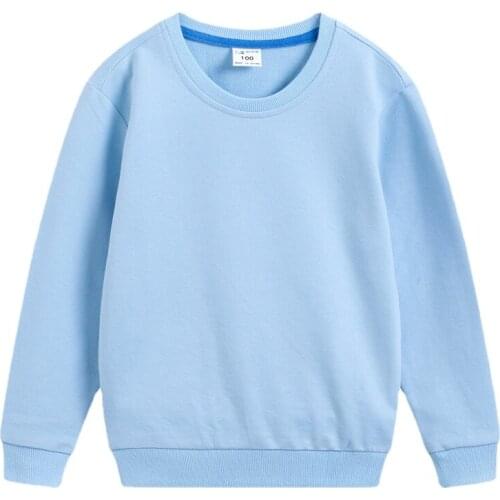 2021 Spring Causal Solid Tops Childrens Wear Long-sleeved Round Neck Pullover Baby Boys Sweater Clothing Sweatshirt