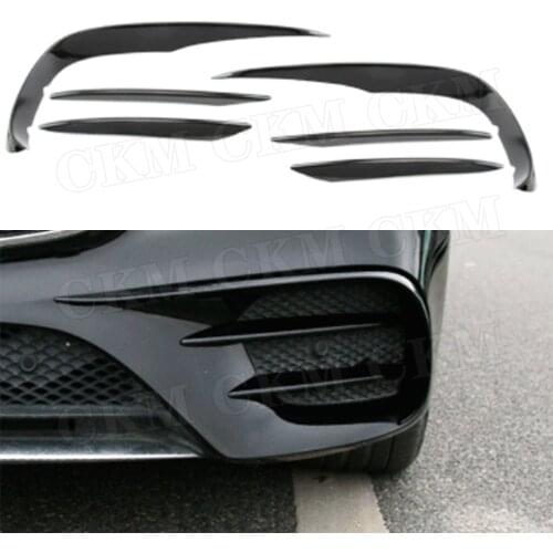 ABS Carbon Look Front Bumper Splitters Aprons For Mercedes Benz E Class C238 E200 E300 E400 E500 E53 E63 coupe 2 Door 2017-2019