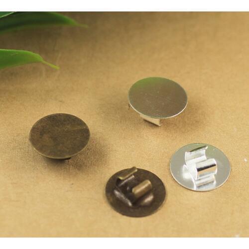 50pcs/lot Hair Jewelry Settings 12mm Blank Base Bezel Trays for 12mm Cabochon Cameo Leather Cord Making Retro Head Wear DIY