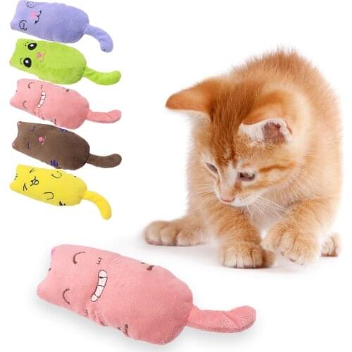 1PCS Cat Bite Toy Cartoon Cute Bite-resistant Cat Catnip Toy Kitten Interactive Toy Cat Funny Toy Kitten Playing Pillow Supplies