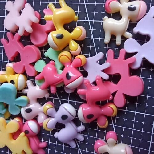 1pcs/lot Resin flat back colorful donkey 32mm Ornaments Micro landscape Ornaments Creative Home Gardening Decorations