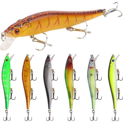 1PCS 13.5cm 15g New Minnow Fishing Lure Bass Trolling Artificial Hard Bait Crankbait Wobblers 3D Eyes for Fishing Carp Pesca