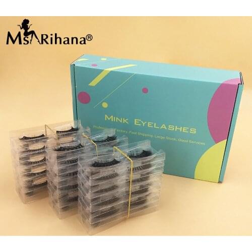 10/20/30/40/50 Pairs 25mm Lashes Mink Eyelash Packaging Box Vendor Dramatic 5D Mink Eyelashes Extension Makeup False Eye Lashes