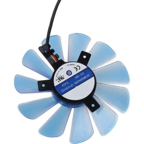 2Pcs/Set 85mm GPU VGA Cooler Cooling Fan for HIS RX480 RX570 RX470 Graphics Card K3KB