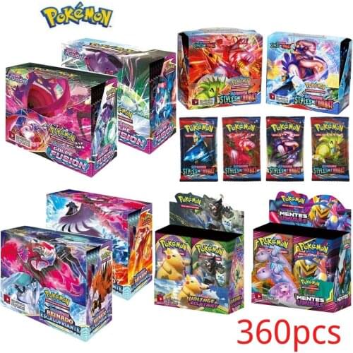 360pcs New Frenc Spanish Version Pokemon Cards Sword & Shield Darkness Ablaze Booster Display Box Collection Trading Card Game