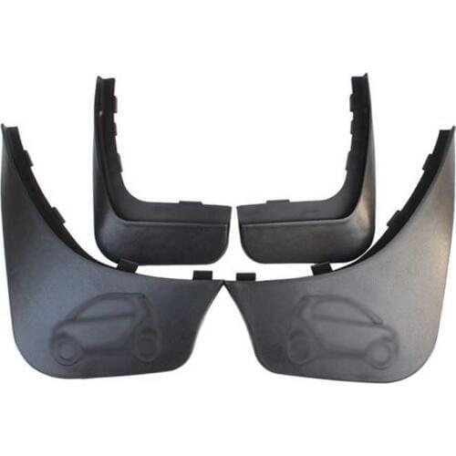4pcs Premium Auto Front&Rear Heavy Duty Molded Flares Splash Mud Flaps Guards Fenders For Mercedes Benz Smart 2012-2015
